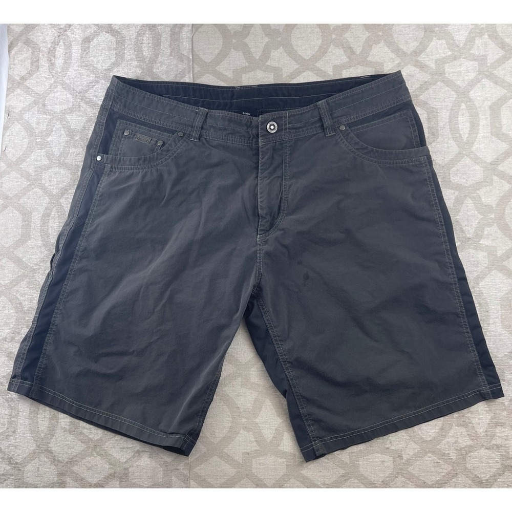 Kuhl Mens Born‎ in the Mountains Cargo Shorts Charcoal Gray Size 40 Hiking Trail